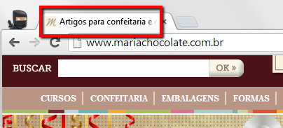 Header do site Maria Chocolate